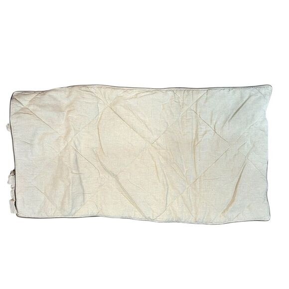 Pottery‎ Barn King Size Sham Silk Front Linen Back Beige & Taupe Pillow Case - Picture 1 of 9